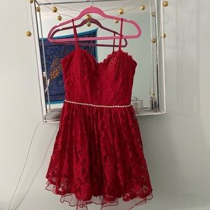 Red Lacy Jodi Kristopher Dress